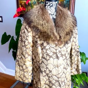 Real raccoon collar coat